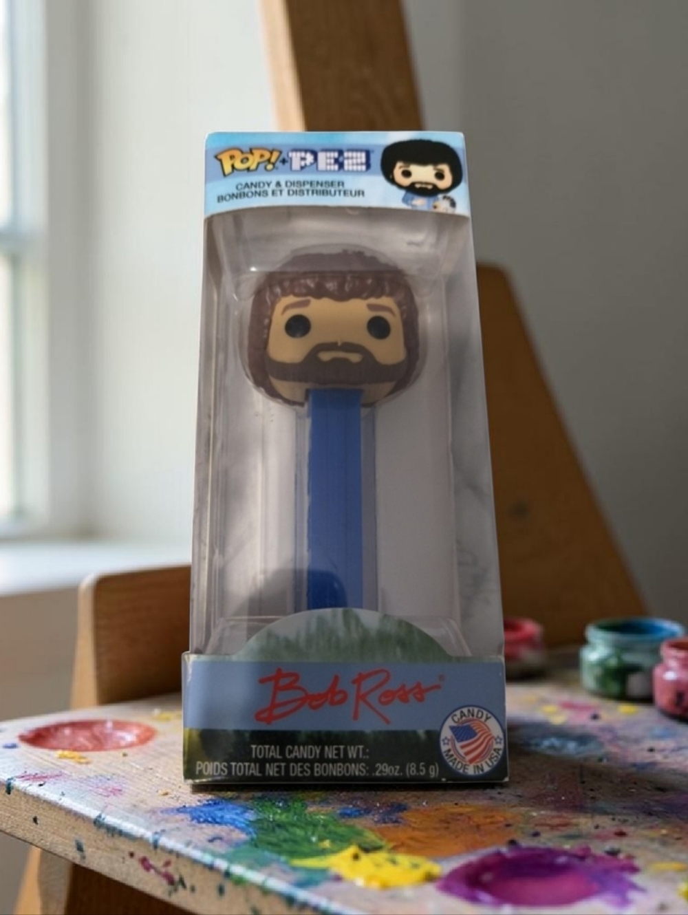 NIB Rare And Collectible Bob Ross Pop! PEZ Dispenser